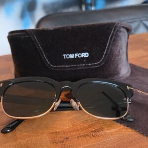 Tom Ford Black Wayfarer Polarized Sunglasses